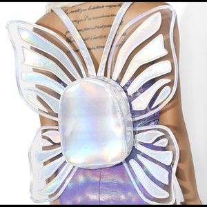 Holographic Butterfly Backpack by Dolls Kill